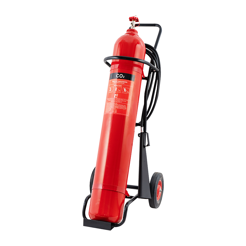 25-kg-CO₂-Feuerlöscher auf Wagenbasis