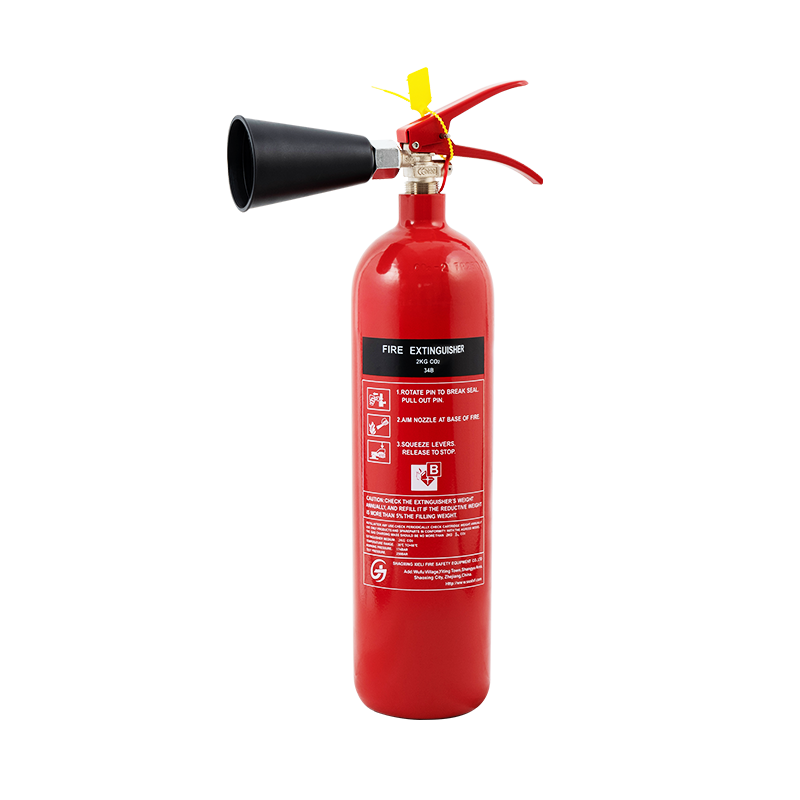 2 kg tragbarer CO₂-Feuerlöscher aus Kohlenstoffstahl